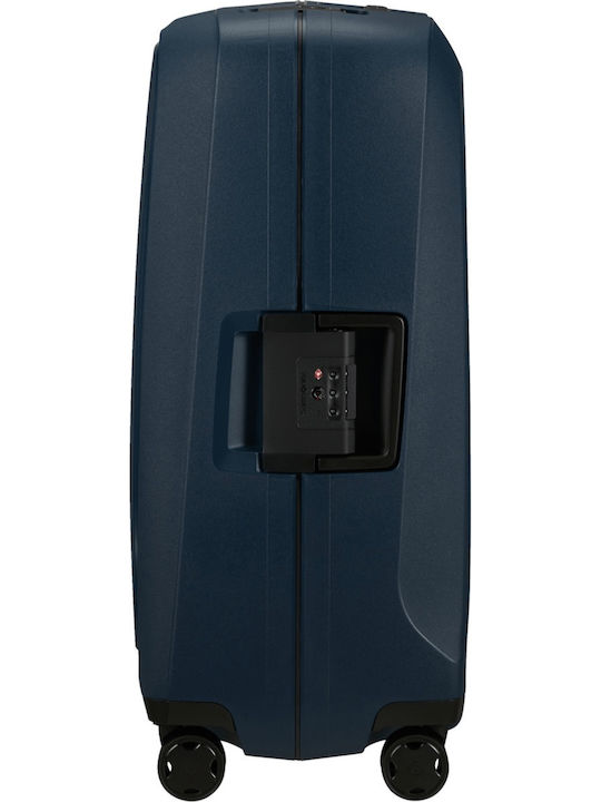 Samsonite Essens Μεσαία Βαλίτσα Ταξιδίου Σκληρή Μπλε Ύψους 69εκ.