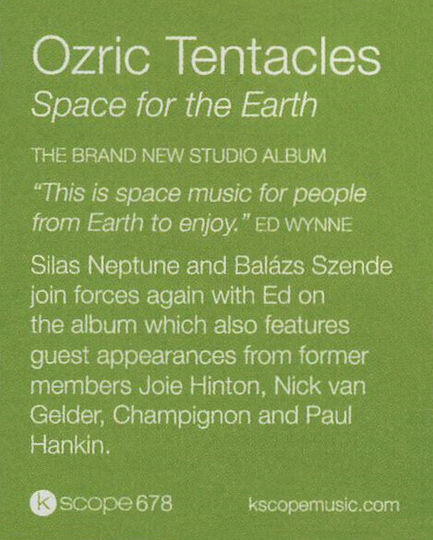 Ozric Tentacles - Space For The Earth CD Μουσικής
