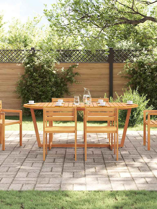 Garten- und Outdoor-Möbelsets 7 Stück Akazie