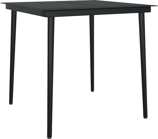 Set Sala De Mese Pentru Exterior 5 Piese Negru Cu Perne