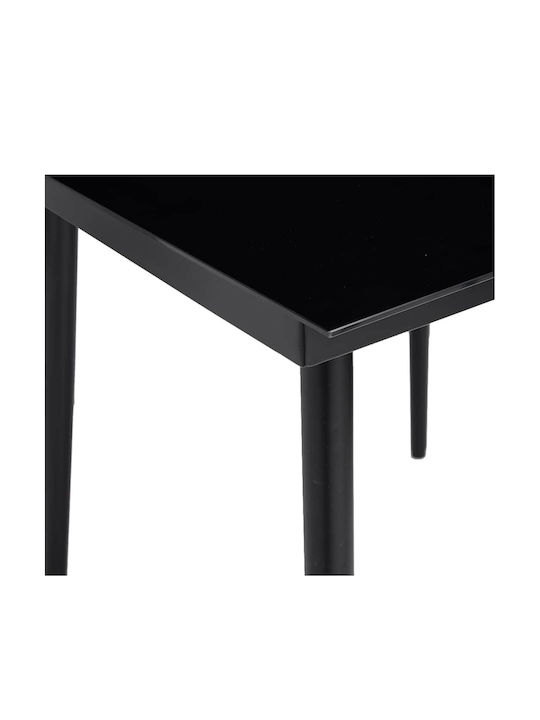Set Sala De Mese Pentru Exterior 5 Piese Negru Cu Perne