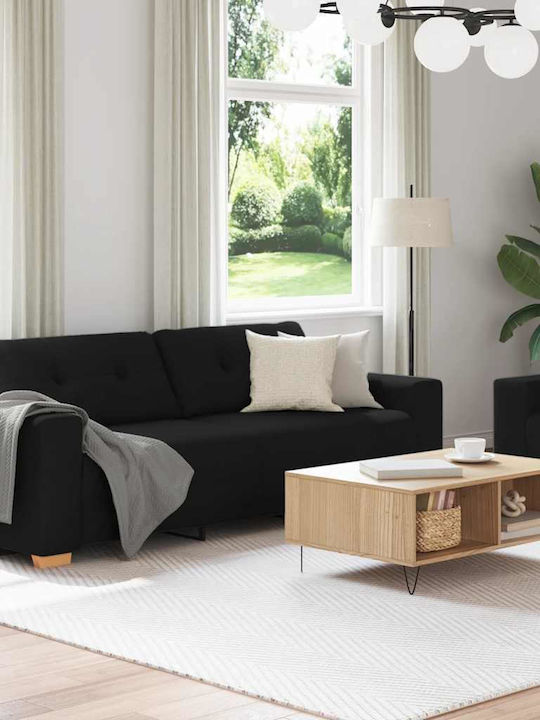 vidaXL Garten- und Outdoor-Möbelsets Wohnzimmer Typsatz 2 Stück Schwarz mit Kissen