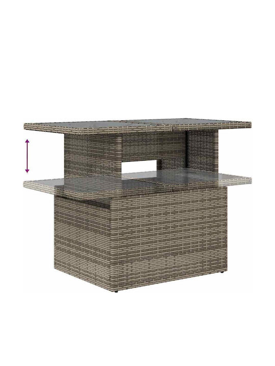 vidaXL Garden & Outdoor Furniture Sets Living Room Set 6 Pieces Gray with Pillows