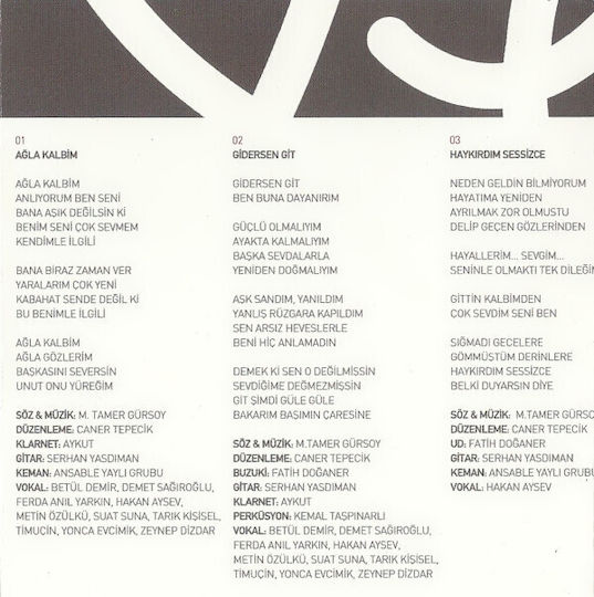 Yeliz Haykırdım Sessizce CD Μουσικής