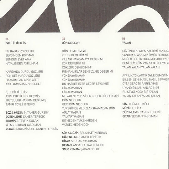 Yeliz Haykırdım Sessizce CD Μουσικής