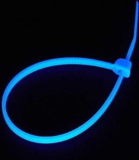 Bitspower Комплект Кабелни Връзки 20 Броя 120mm UV Сини BP-UVCT-BL