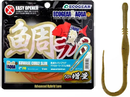 Silikonierte Ecogear Jukusei Tairaba Aqua Kuwase Curly Slim 7.5cm #j12