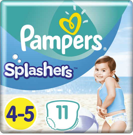 Pampers Πάνες Βρακάκι Splashers No. 4 για 9-15kg 11τμχ