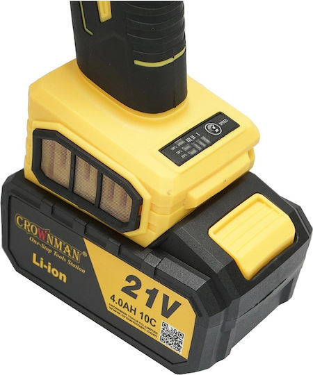 Crownman Τροχός 115mm Μπαταρίας Brushless με Ρύθμιση Στροφών 1x4Ah