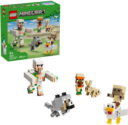 LEGO Minecraft Desert Attack with Chicken Jockey for Ages 9+ 428 Pieces