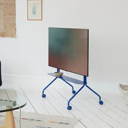 Tv Stand Wheels Pedestal Moon Rollin' Regular 40″-60″ Blue