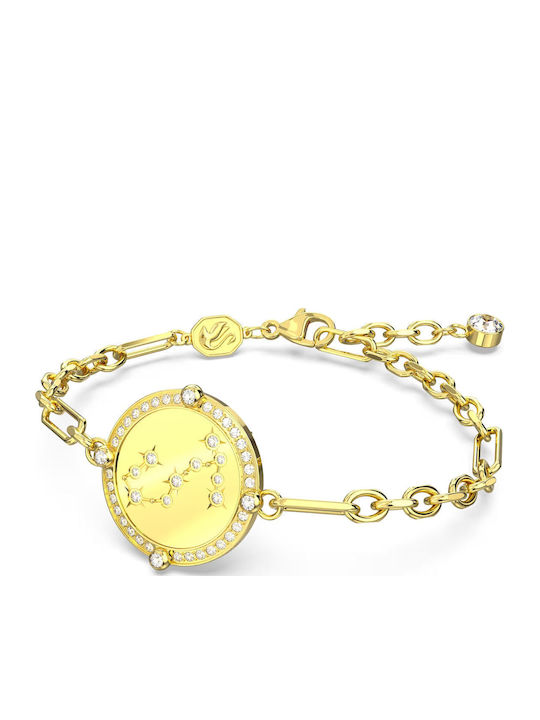 Swarovski Women's Bracelet Stainless Steel Gold Plated 18cm