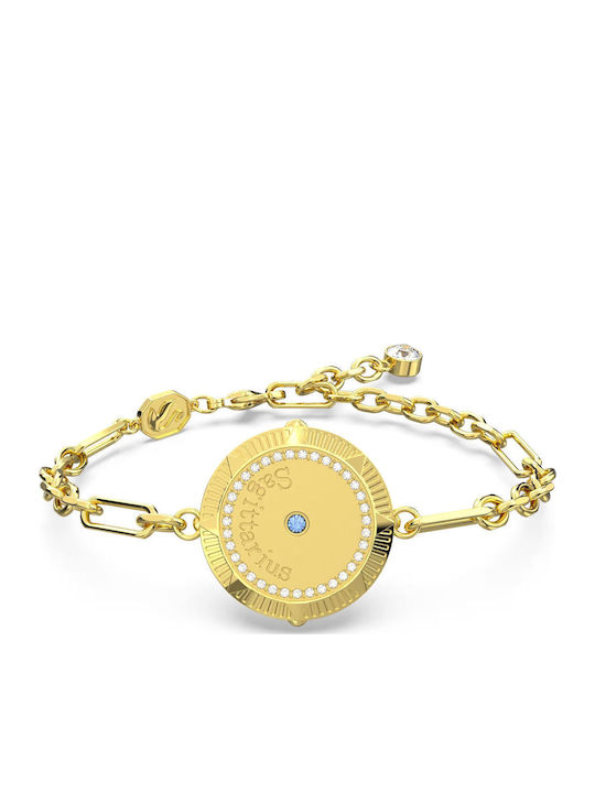Swarovski Women's Bracelet Stainless Steel Gold Plated 20cm