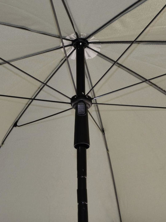Floor Circular Metal Green Parasol with Base 1.85m