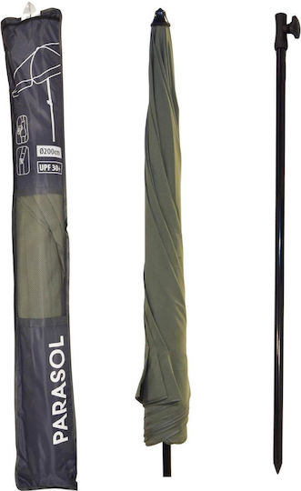Umbrelă Rotundă Metalică Verde Φ1.85m