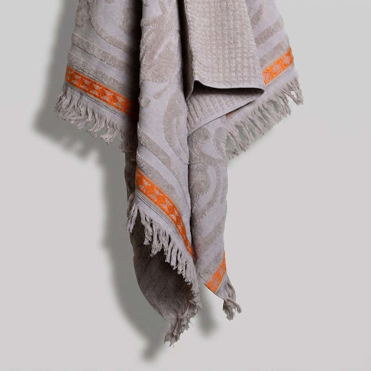 White Fabric Πετσέτα Θαλάσσης Βαμβακερή Μπεζ 80x150εκ.