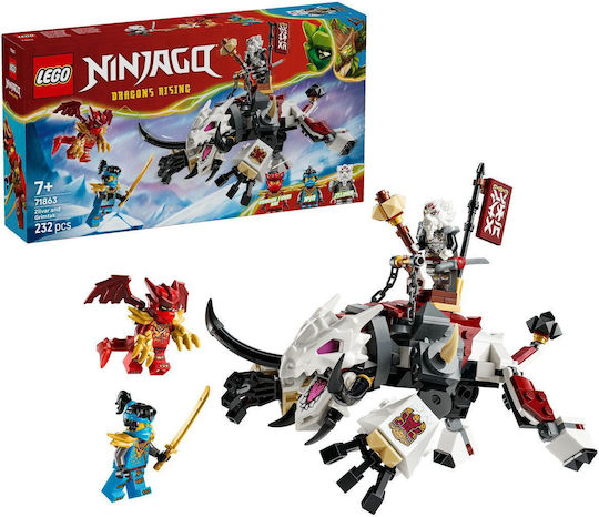 LEGO Ninjago Zilvar и Чудовищният Дракон Grimtak за 7+ Години 232 Бройки