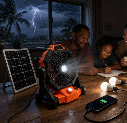 Roza Ventilator für Mobiltelefon USB Elektrisch und Powerbank 15W Orange