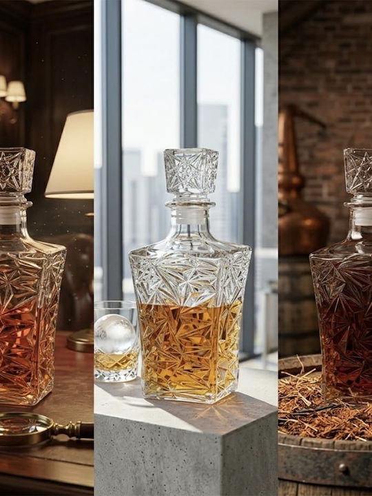 Glas Dekanter Servieren Likör mit Verschluss Transparente 1000ml
