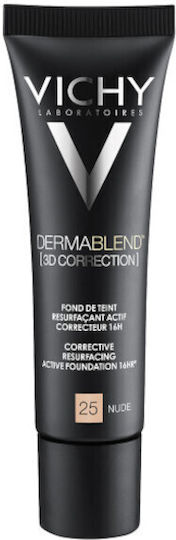 Vichy Dermablend 3d Correction Liquid Foundation 25 Nude 30ml