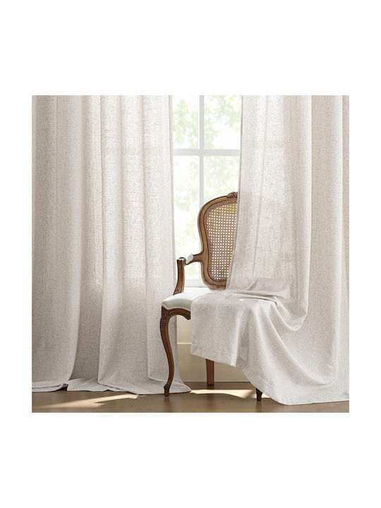 Miulee Set Perdele Fereastra Cu Capse Albe 140x260cm
