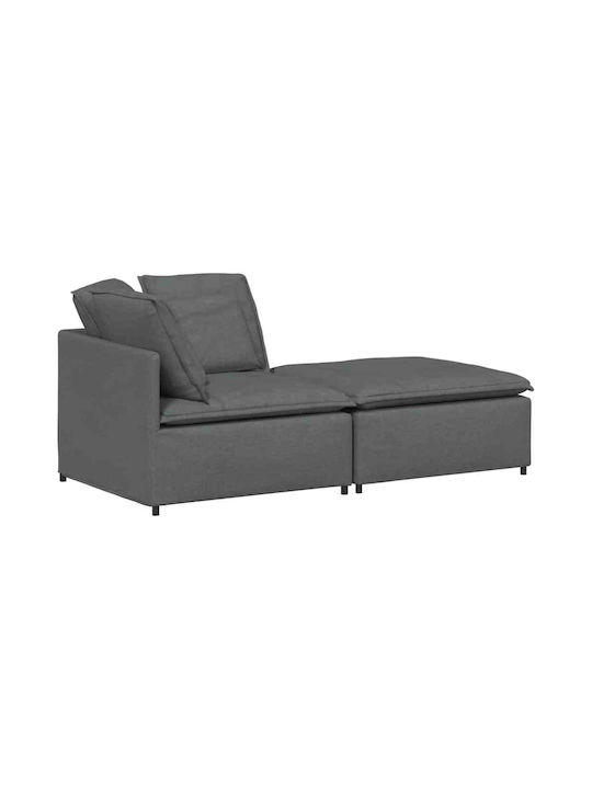 Canapea Cu Două Locuri Gri Închis 200x100x64cm
