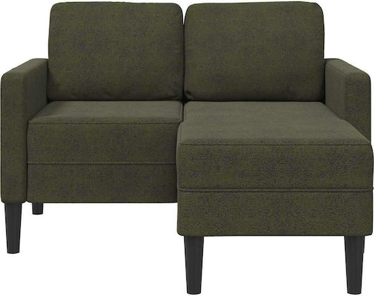 Ecksofa Künstliches Leder Grün 125x118x85cm