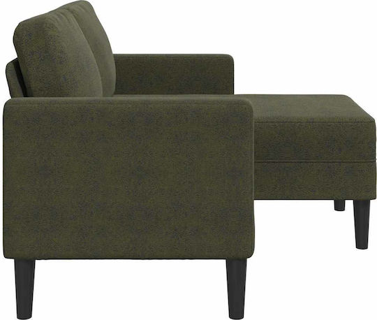 Ecksofa Künstliches Leder Grün 125x118x85cm
