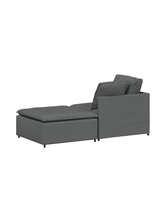 Canapea Cu Două Locuri Gri Închis 200x100x64cm