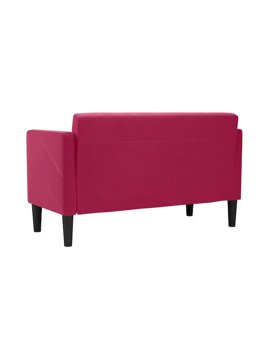 Two-Seater Velvet Blue Couch 124x67x74.5 cm
