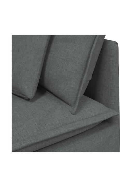 Corner Couch with Right Corner Dark Gray 312x205x64 cm