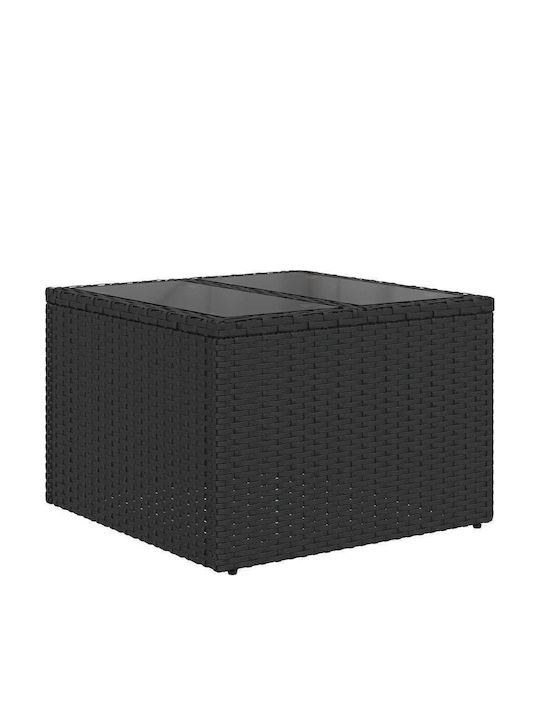 Garten- und Outdoor-Möbelsets Typsatz Wohnbereich 7 Stück Schwarz mit Kissen