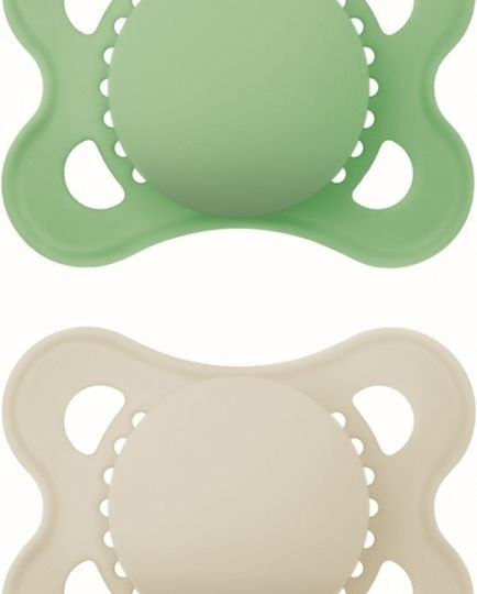 Mam Original Unprinted Orthodontic Pacifiers Silicone Matt for 2-6 months 2pcs