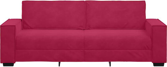 Dreisitzer Sofa Samt Rot 220x78x84cm