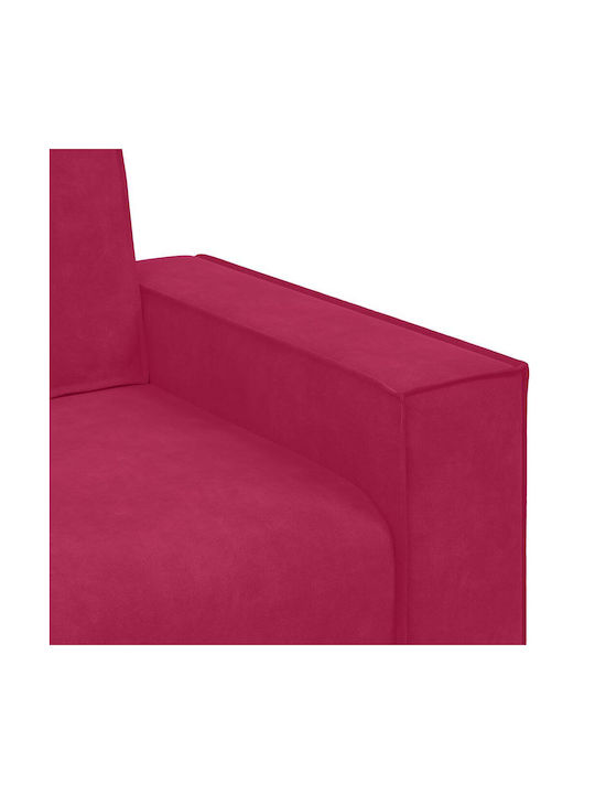 Dreisitzer Sofa Samt Rot 220x78x84cm