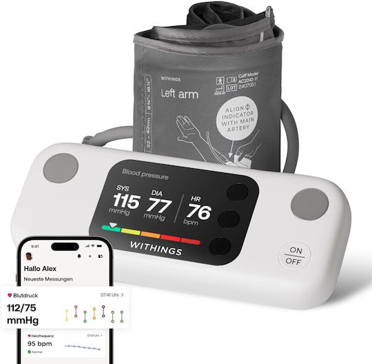 Withings Electronic Arm Blood Pressure Monitor with Bluetooth WPM07-08-all-Int