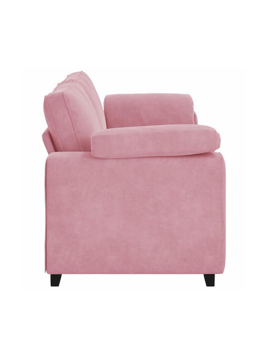 Canapea Cu Trei Locuri Catifea Roz 220x77x82cm