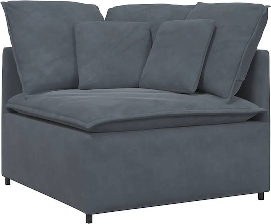Doppelsitzer Samt Sofa Dunkelgrau 200x100x64cm