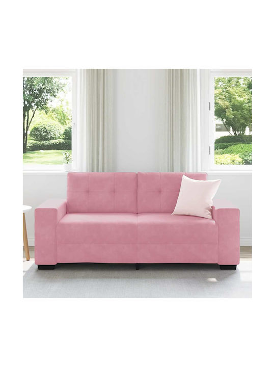 Two-Seater Velvet Pink Couch 180x77x82 cm