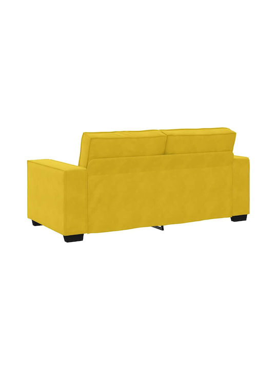 Двуместен Диван Кадифен Жълт 180x78x84см