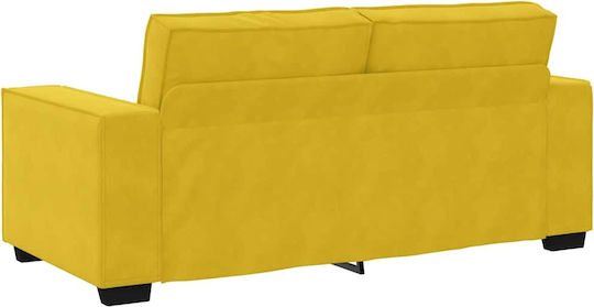 Διθέσιος Καναπές Βελούδινος Κίτρινος 180x78x84εκ.