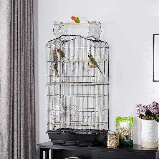 Parrot Cage Heart Opening Roof Kingkong External Dimensions 46x36x105