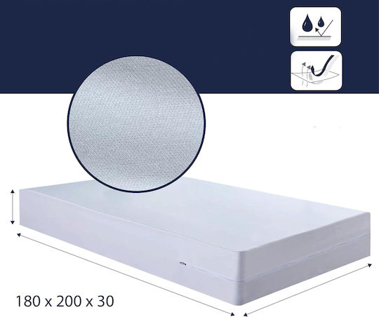 Protective Mattress Cover King Size Waterproof 180x200+30cm