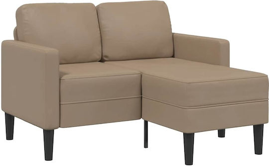 Ecksofa Künstliches Leder Braun 125x118x85cm