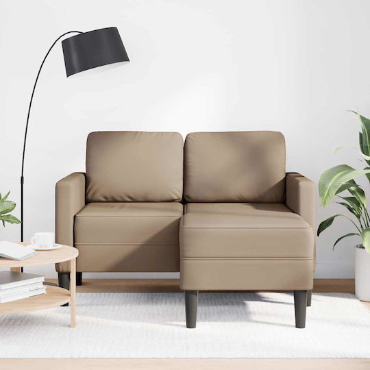 Ecksofa Künstliches Leder Braun 125x118x85cm