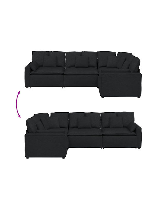 Ecksofa Schwarz 317x217x64cm