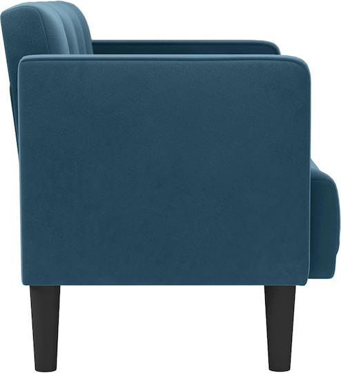 Doppelsitzer Samt Sofa Blau 124x67x74.5cm