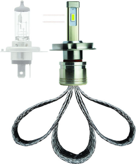 Raito Moto H4 LED Крушки Cree Octopus Охлаждане Kia Mazda Ford Opel