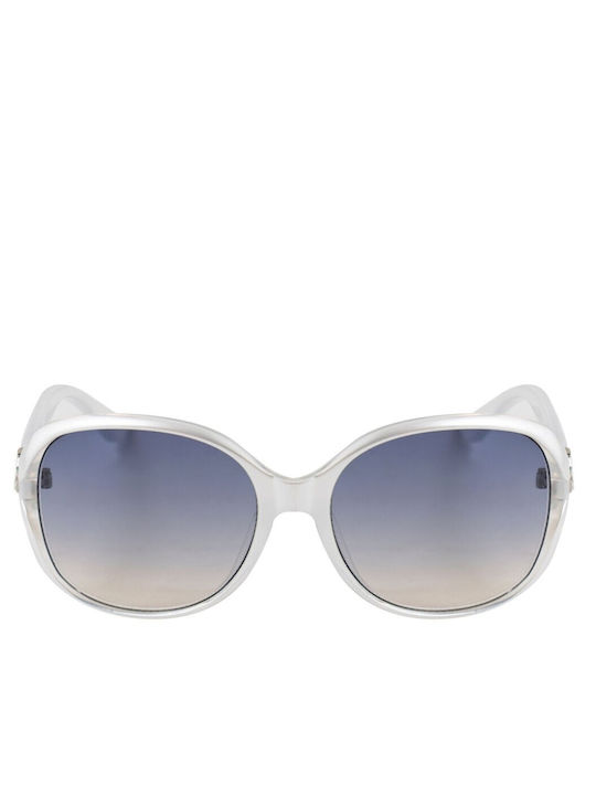 Guess Woman Sunglasses with Black Metallic Frame and Blue Lens GO00010-21W
