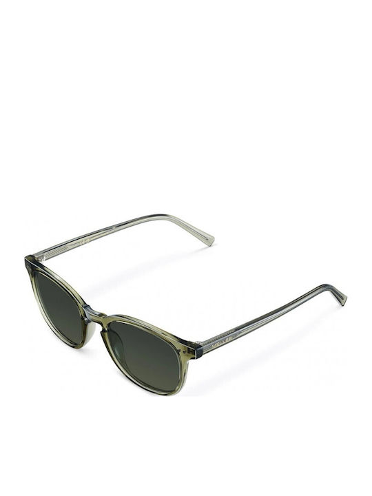 Meller Banna Unisex Sunglasses With Horn-Rimmed Frame Stone Olive Polarized BA-STONEOLI